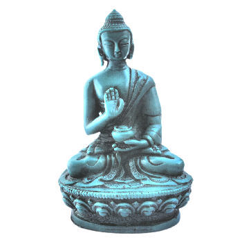 Meditating Buddha Turquoise lookong RB-960T - Click Image to Close